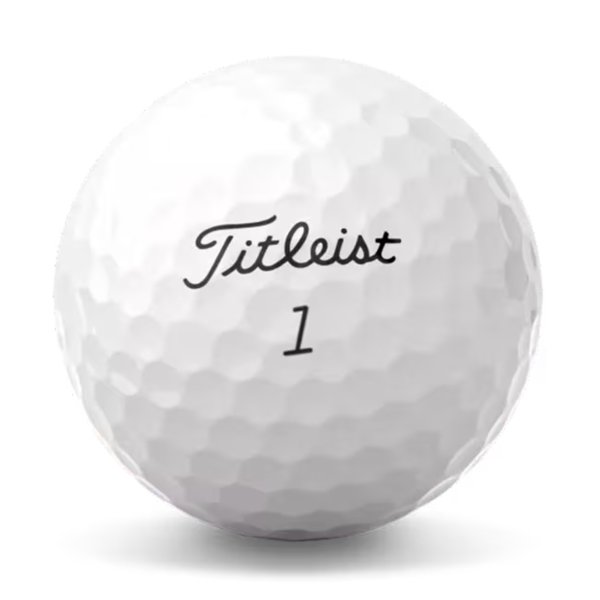 Titleist Pro V1 golfboll med rosa AIM-siktlinje - bollmarkering